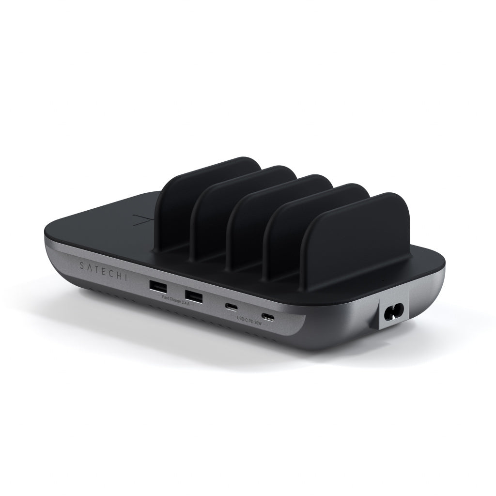 Зареждаща станция Satechi - Dock 5, USB-C + USB-A, сив