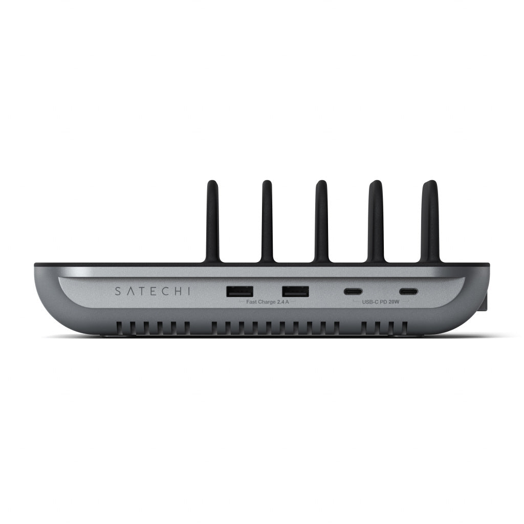 Зареждаща станция Satechi - Dock 5, USB-C + USB-A, сив