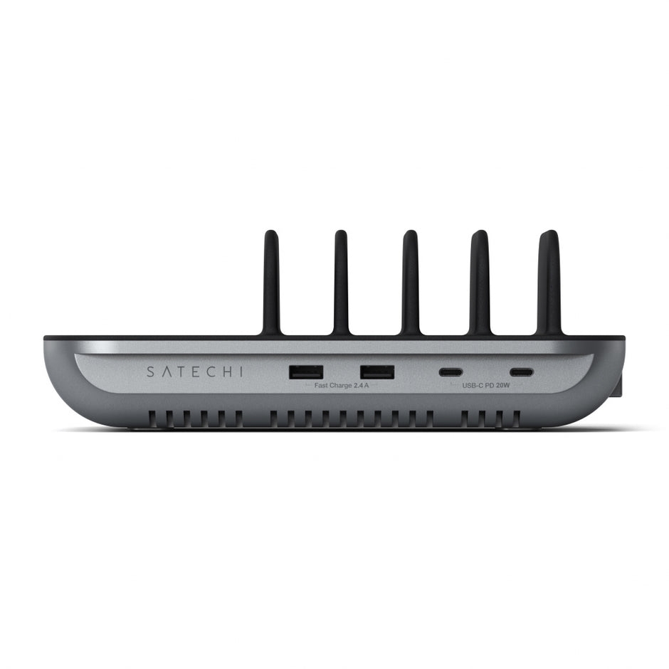 Зареждаща станция Satechi - Dock 5, USB-C + USB-A, сив