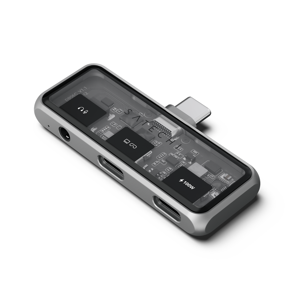 Satechi Mobile XR Hub with dual USB-C and Audio - Space Gray