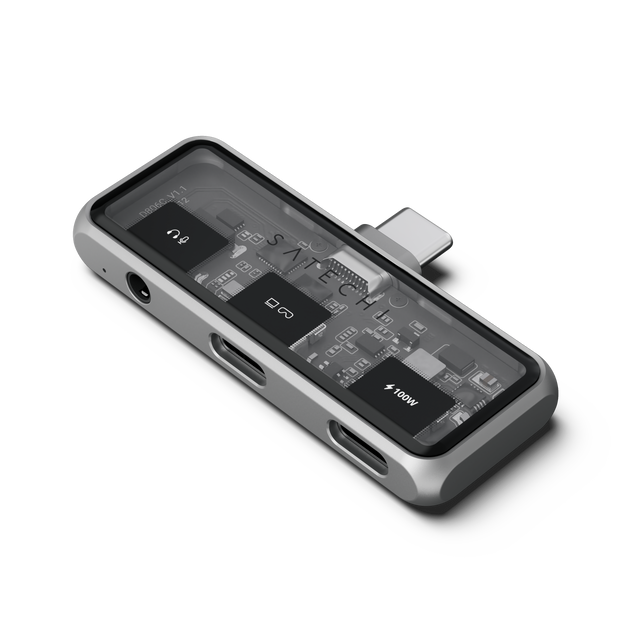 Satechi Mobile XR Hub with dual USB-C and Audio - Space Gray