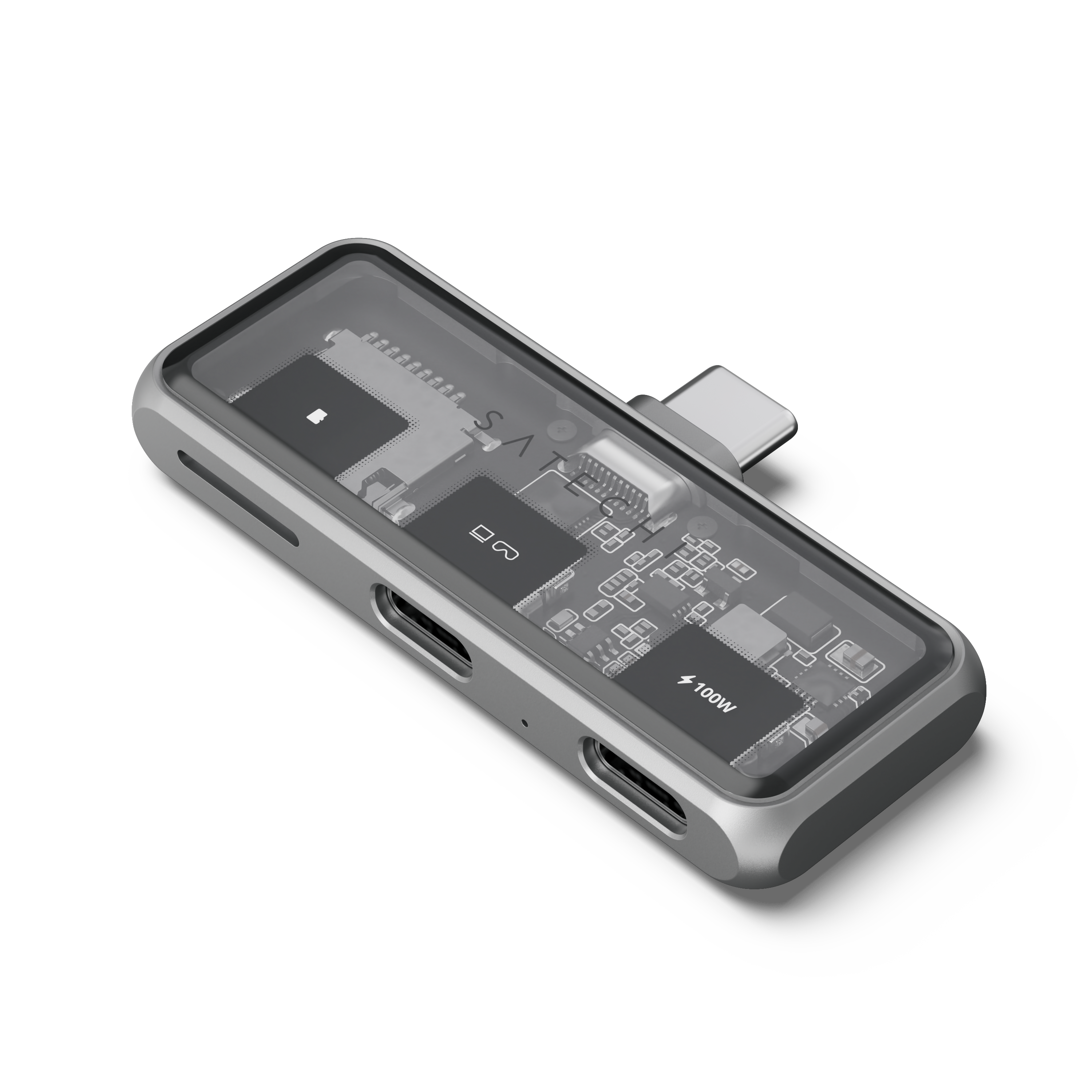 Satechi Mobile XR Hub with dual USB-C and microSD - Space Gray