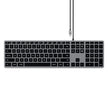 Клавиатура Satechi Slim W3 USB-C с подсветка - Сив - US
