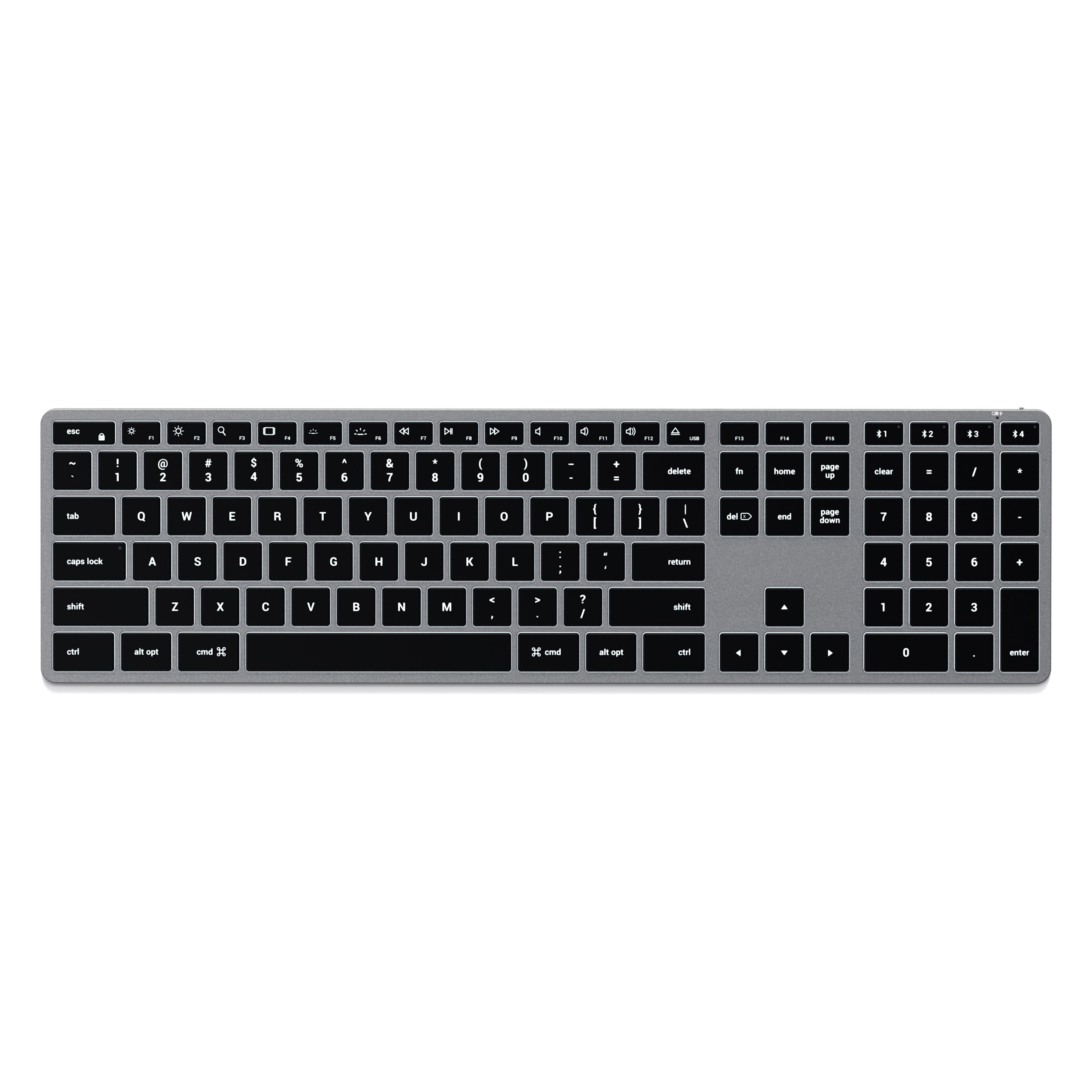 Клавиатура Satechi Slim X3 Bluetooth с подсветка - Сив - HU