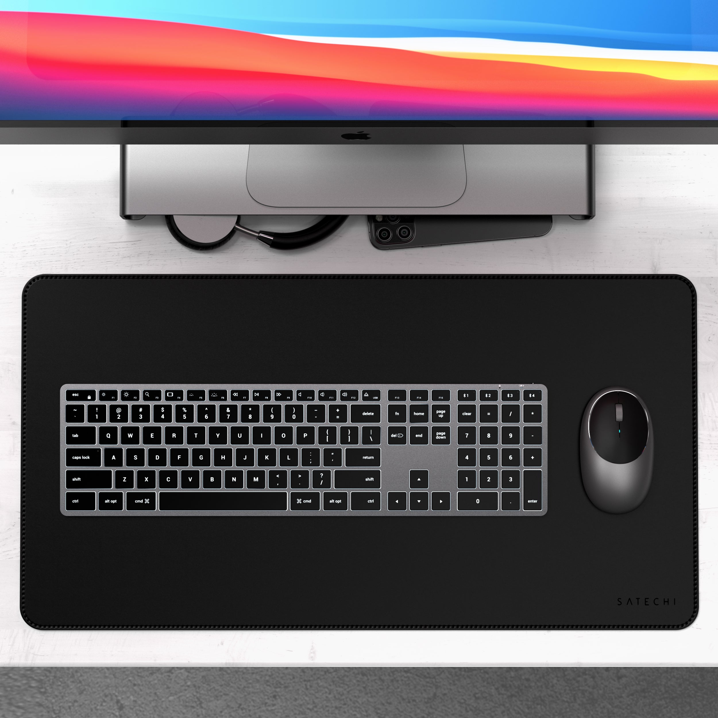 Клавиатура Satechi Slim X3 Bluetooth с подсветка - Сив - HU