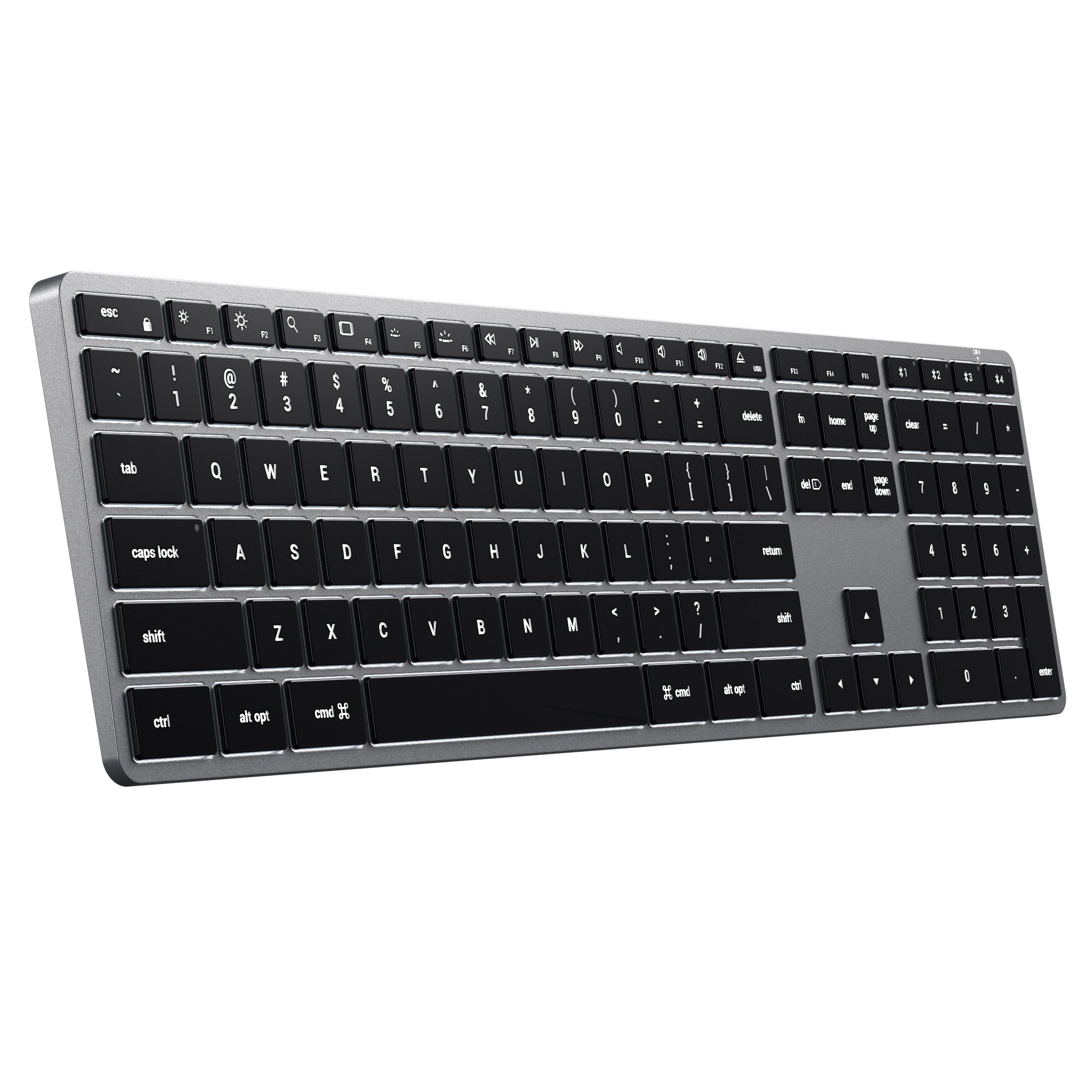 Клавиатура Satechi Slim X3 Bluetooth с подсветка - Сив - US