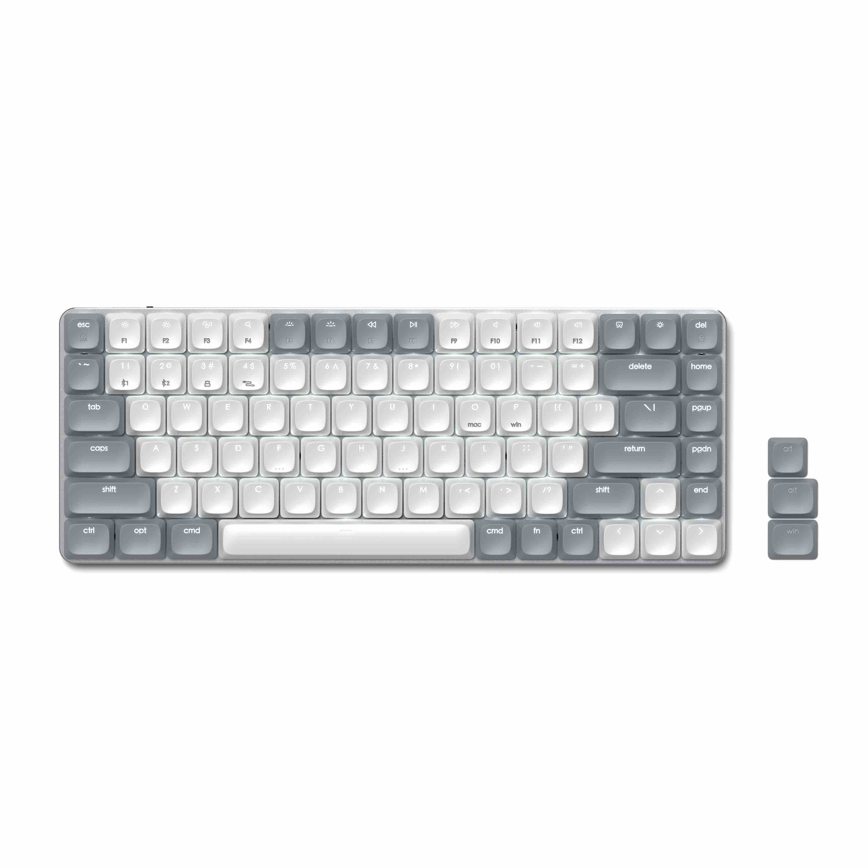Клавиатура Satechi SM1 Slim Mechanical Bluetooth с подсветка - Сиво/Бяло