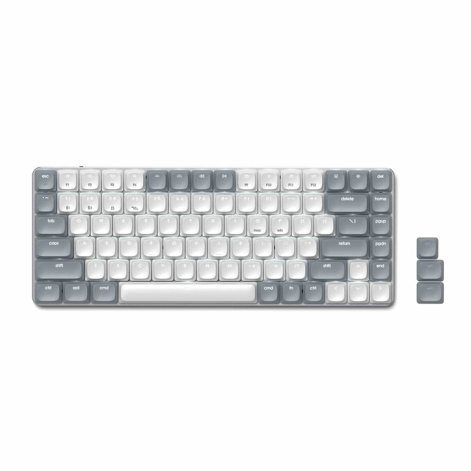 Клавиатура Satechi SM1 Slim Mechanical Bluetooth с подсветка - Сиво/Бяло