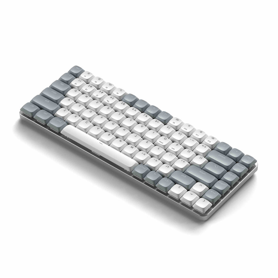 Клавиатура Satechi SM1 Slim Mechanical Bluetooth с подсветка - Сиво/Бяло