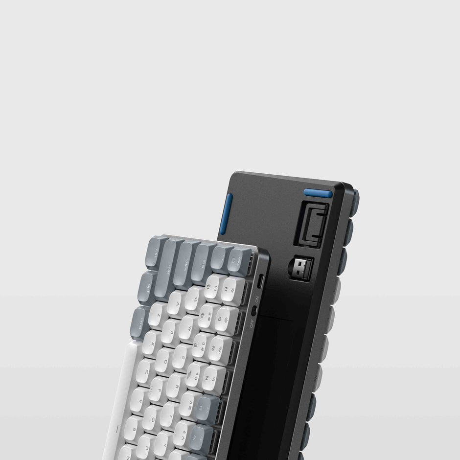 Клавиатура Satechi SM1 Slim Mechanical Bluetooth с подсветка - Сиво/Бяло