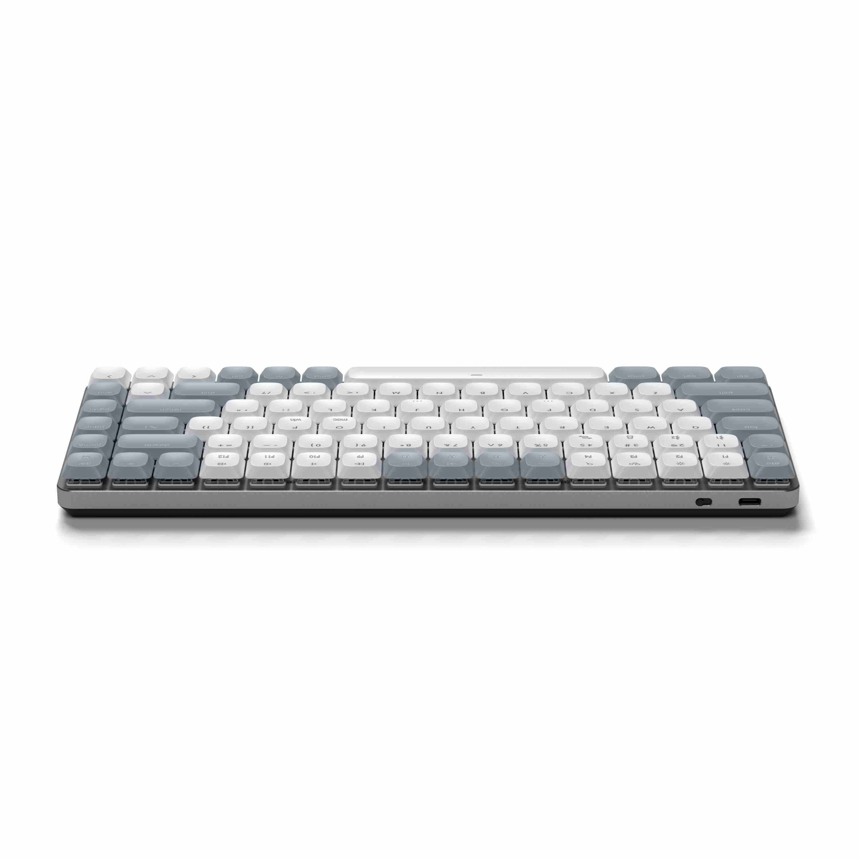 Клавиатура Satechi SM1 Slim Mechanical Bluetooth с подсветка - Сиво/Бяло