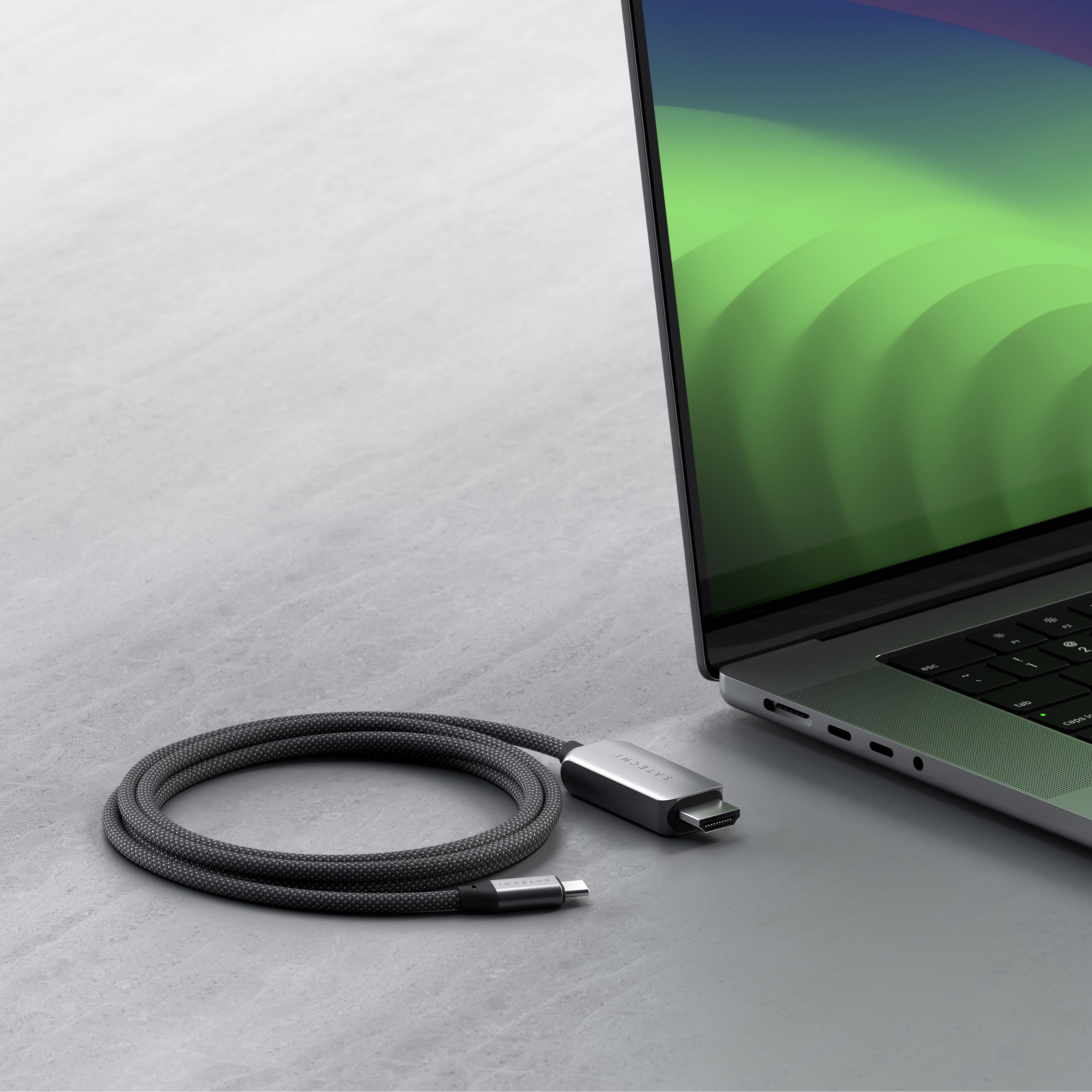 Кабел Satechi, USB-C/HDMI, сив