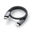 Кабел Satechi, USB-C/Lightning, 25 см, сив