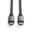 Кабел Satechi, USB-C/USB-C, плетен, 2 м, сив