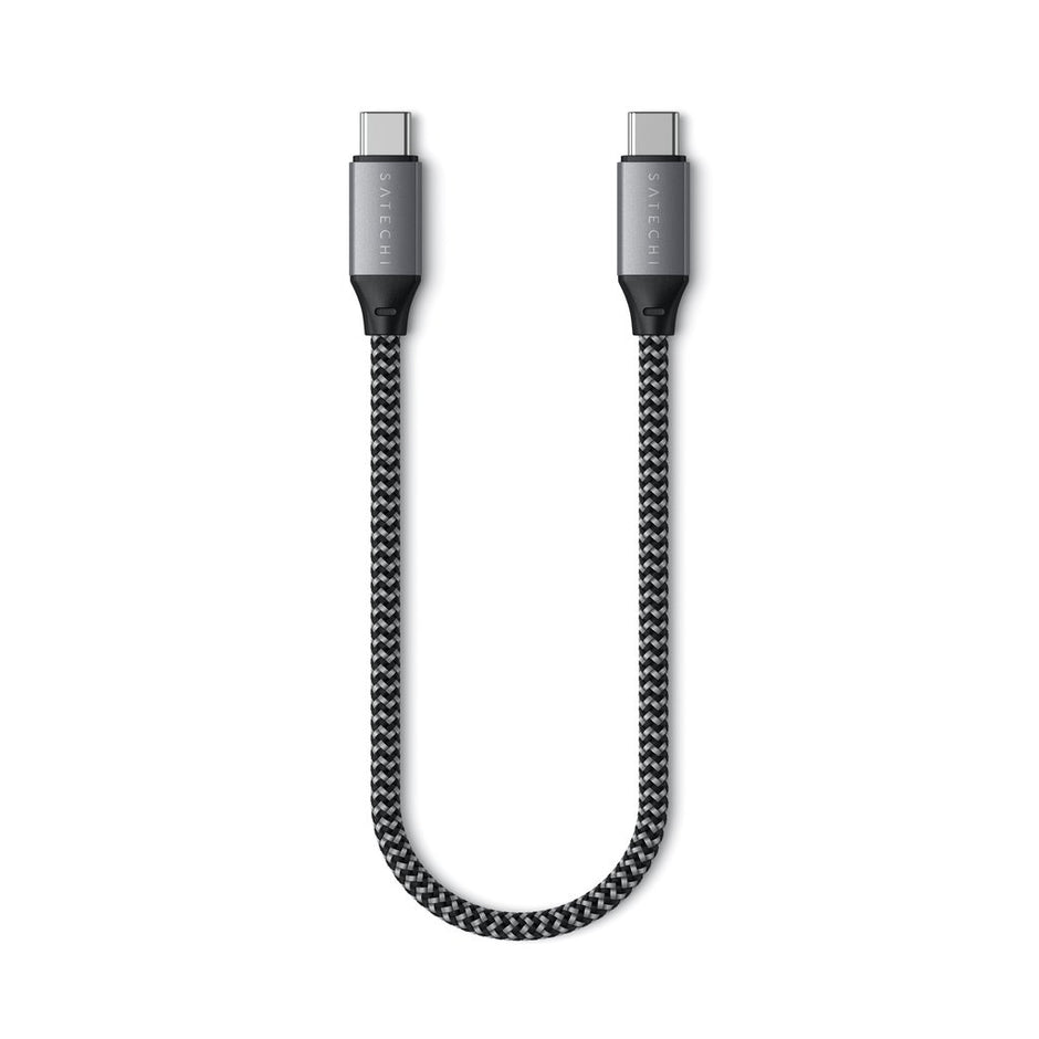 Кабел Satechi, USB-C/USB-C, 25 см, сив