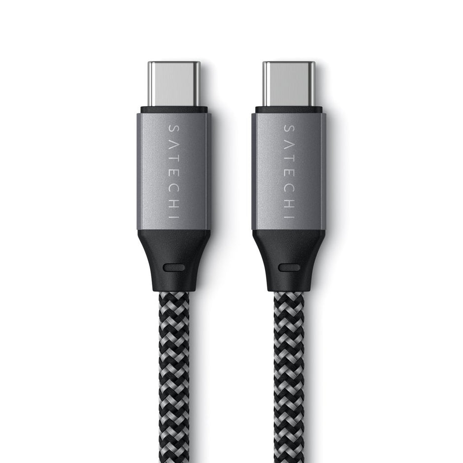 Кабел Satechi, USB-C/USB-C, 25 см, сив
