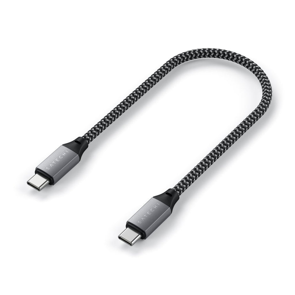 Кабел Satechi, USB-C/USB-C, 25 см, сив