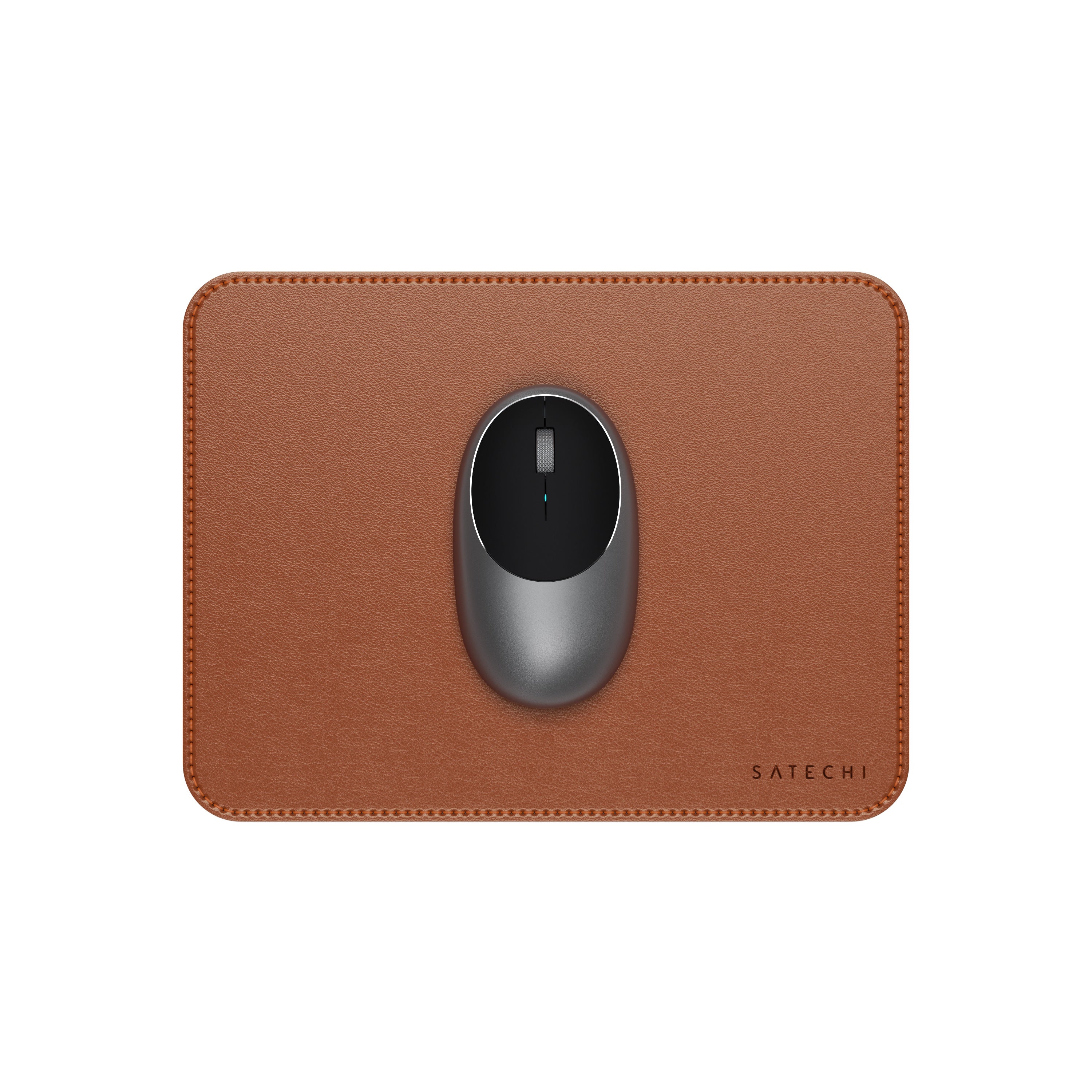 Подложка за мишка Satechi Vegan-Leather Premium Mouse Pad - кафяв