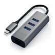 Satechi Aluminium Type-C Hub (3x USB 3.0, Ethernet) - Space Grey