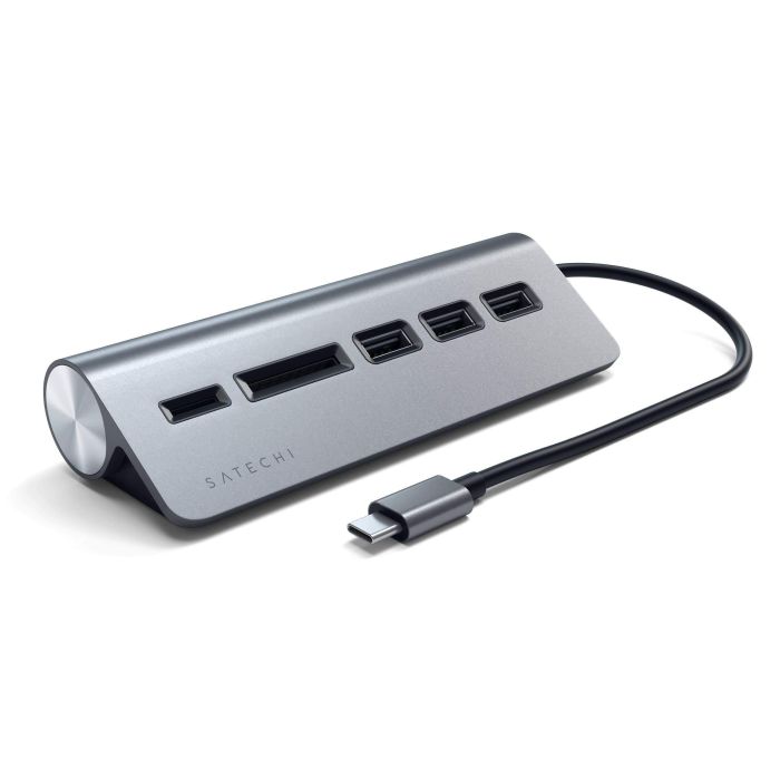 Satechi Aluminium Type-C USB Hub (3x USB 3.0, MicroSD) - Space Grey