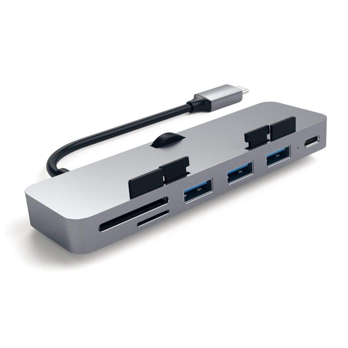 Satechi Aluminum Type-C CLAMP PRO Hub (3x USB 3.0, MicroSD) - Space Grey