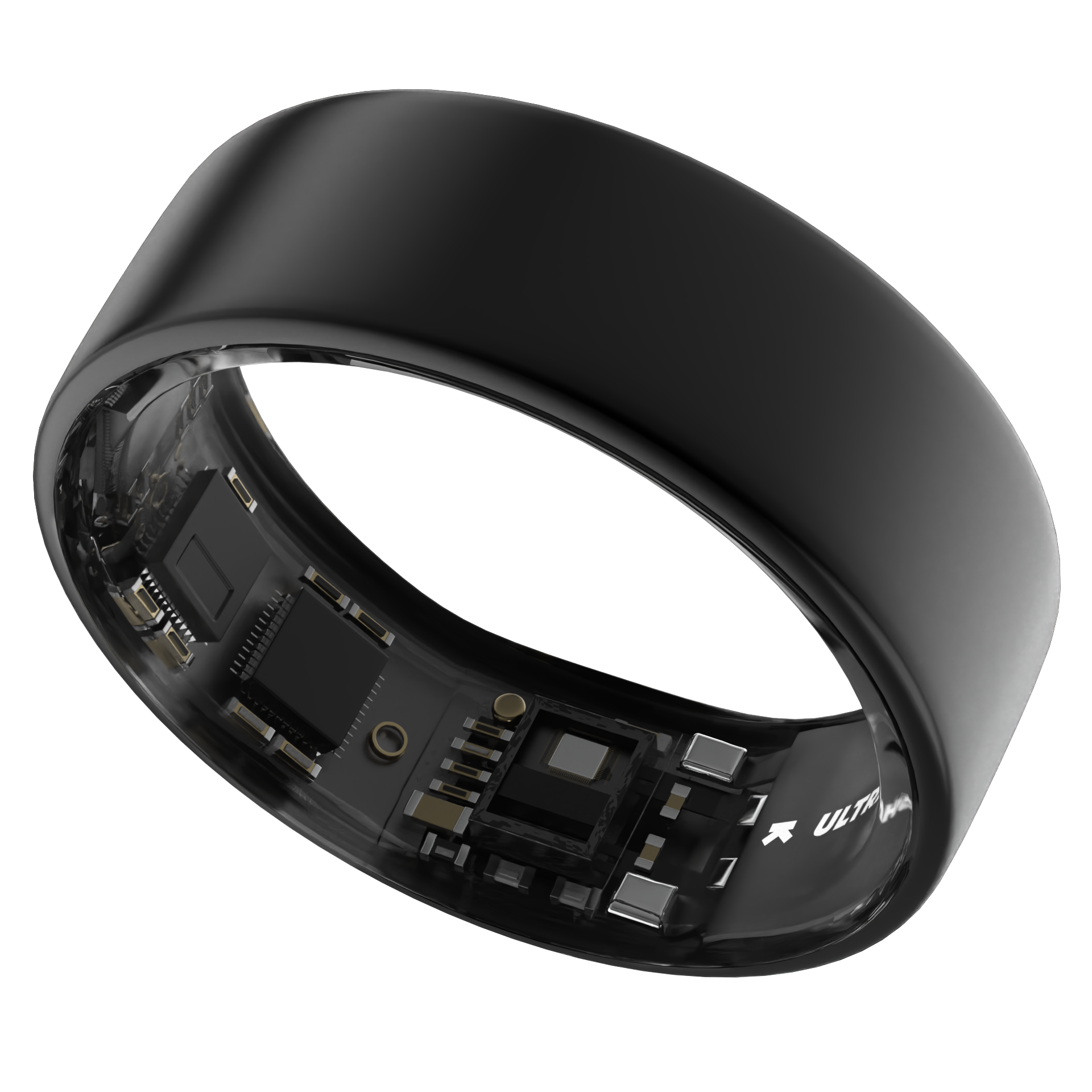Ultrahuman Ring Air - Smart Ring, Charger, USB Cable / Size-14- Raw Titanium
