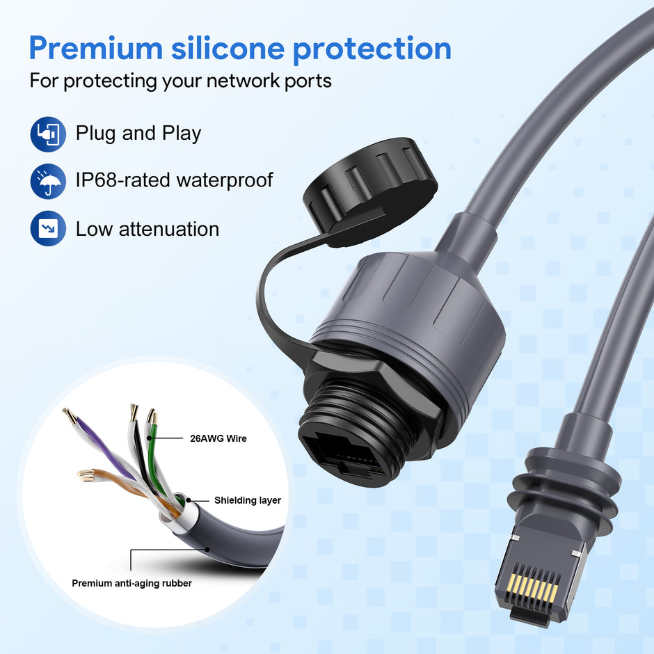 RJ45 водоустойчив кабел-конектор за Starlink V3 / V4 – 0.5 м