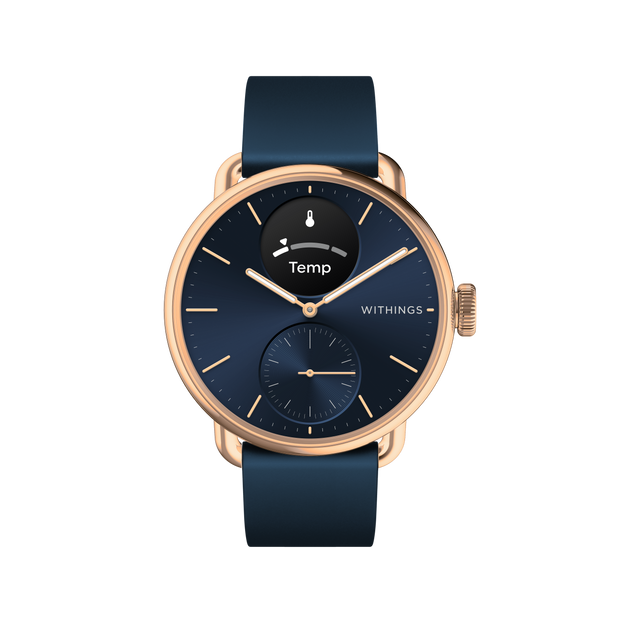 Смарт часовник Withings ScanWatch 2 38mm Blue с ECG, SpO2 и температурен сензор