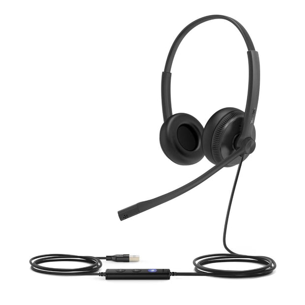 Yealink UH34 Stereo MS – USB-A стерео слушалки с кожени наушници