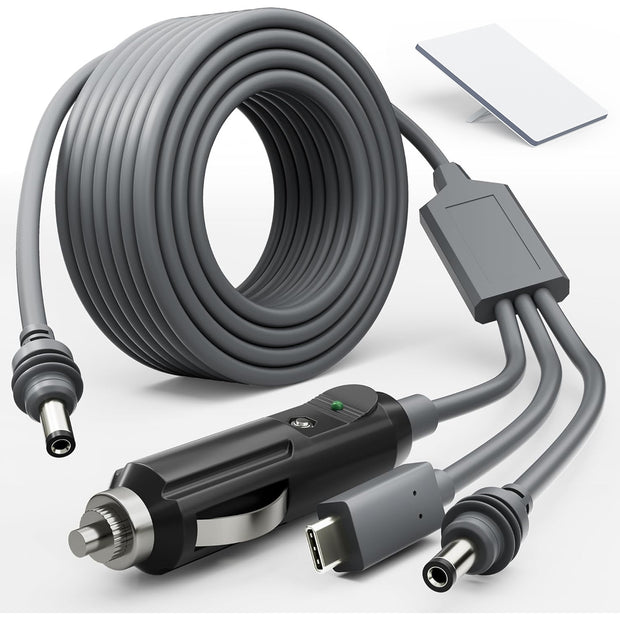 5 м захранващ кабел за Starlink Mini с USB-C, DC и 12V автоадаптер