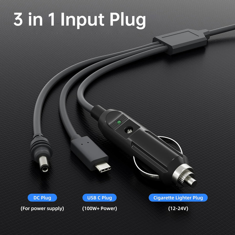 5 м захранващ кабел за Starlink Mini с USB-C, DC и 12V автоадаптер